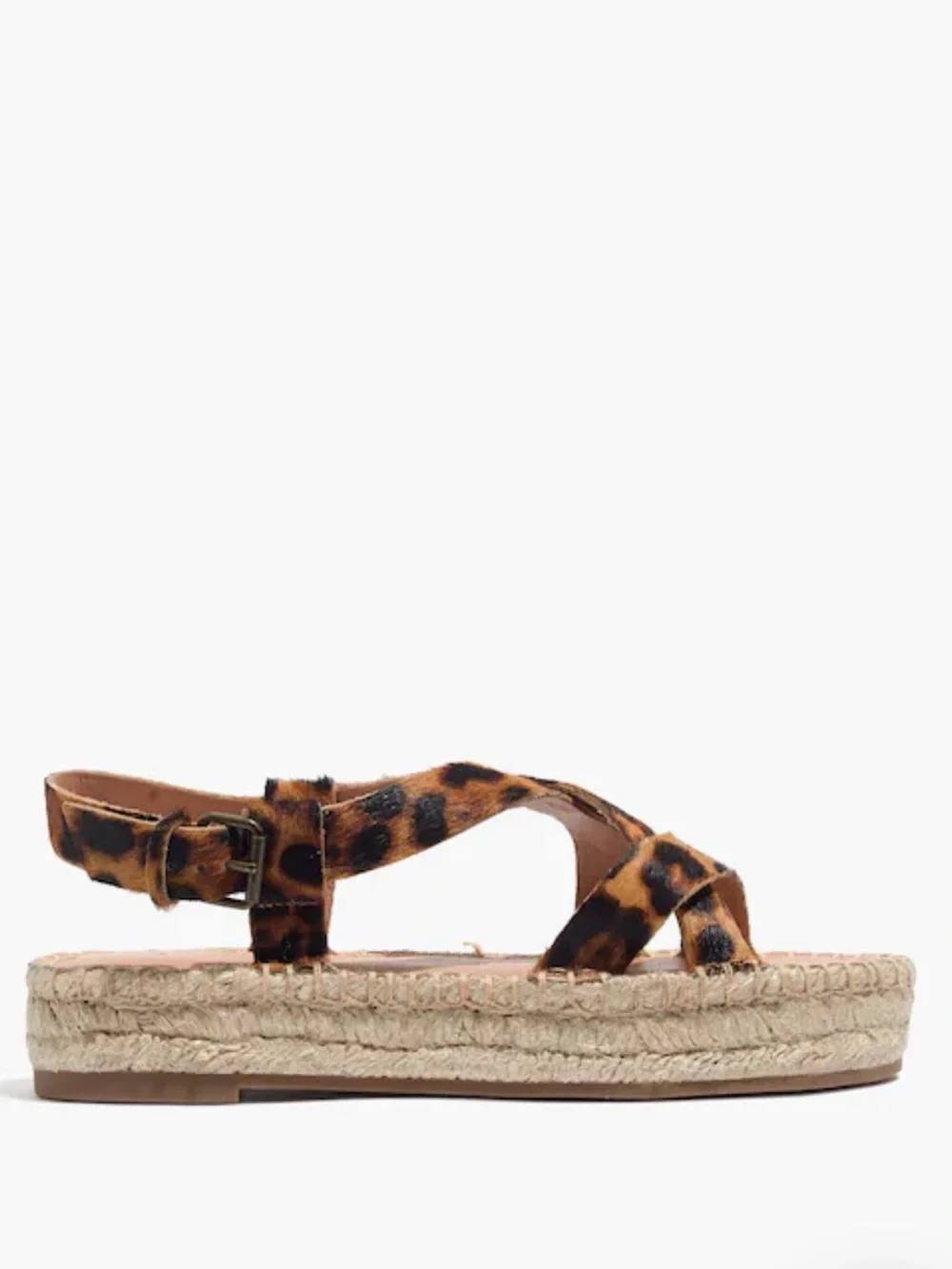 Madewell Malia Espadrille Sandal in Calf Hair Size 8